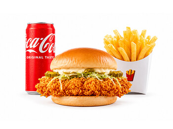 Toyuqlu meal (1 Toyuqlu Burger + 1 Kartof Fri + 1 Coca-Cola 0.33l)